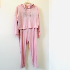 Juicy Couture light pink jogger set Size Large